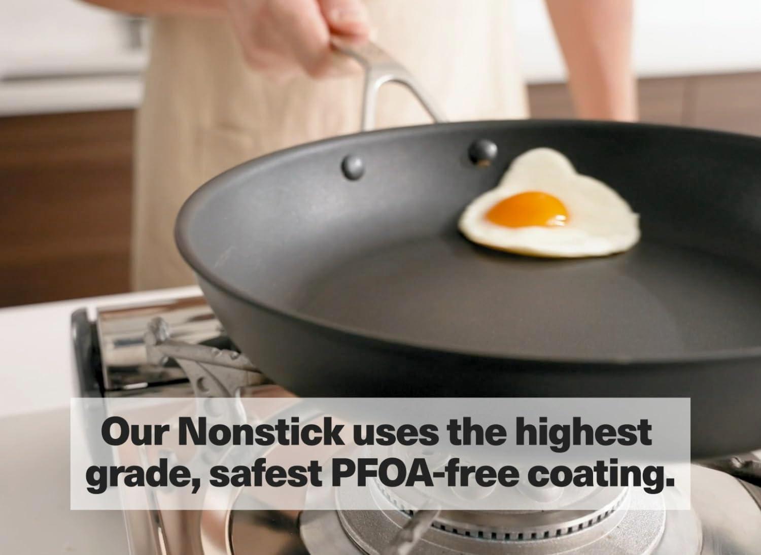 imageMisen Nonstick Frying Pan Premium Skillet with PFOAFree Coating Ideal for Omelettes Eggs and Induction Cooking Durable Aluminum Core WarpResistant Design and OvenSafe to 450F 10quot