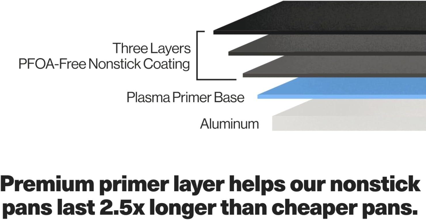 imageMisen Nonstick Frying Pan Premium Skillet with PFOAFree Coating Ideal for Omelettes Eggs and Induction Cooking Durable Aluminum Core WarpResistant Design and OvenSafe to 450F 10quot