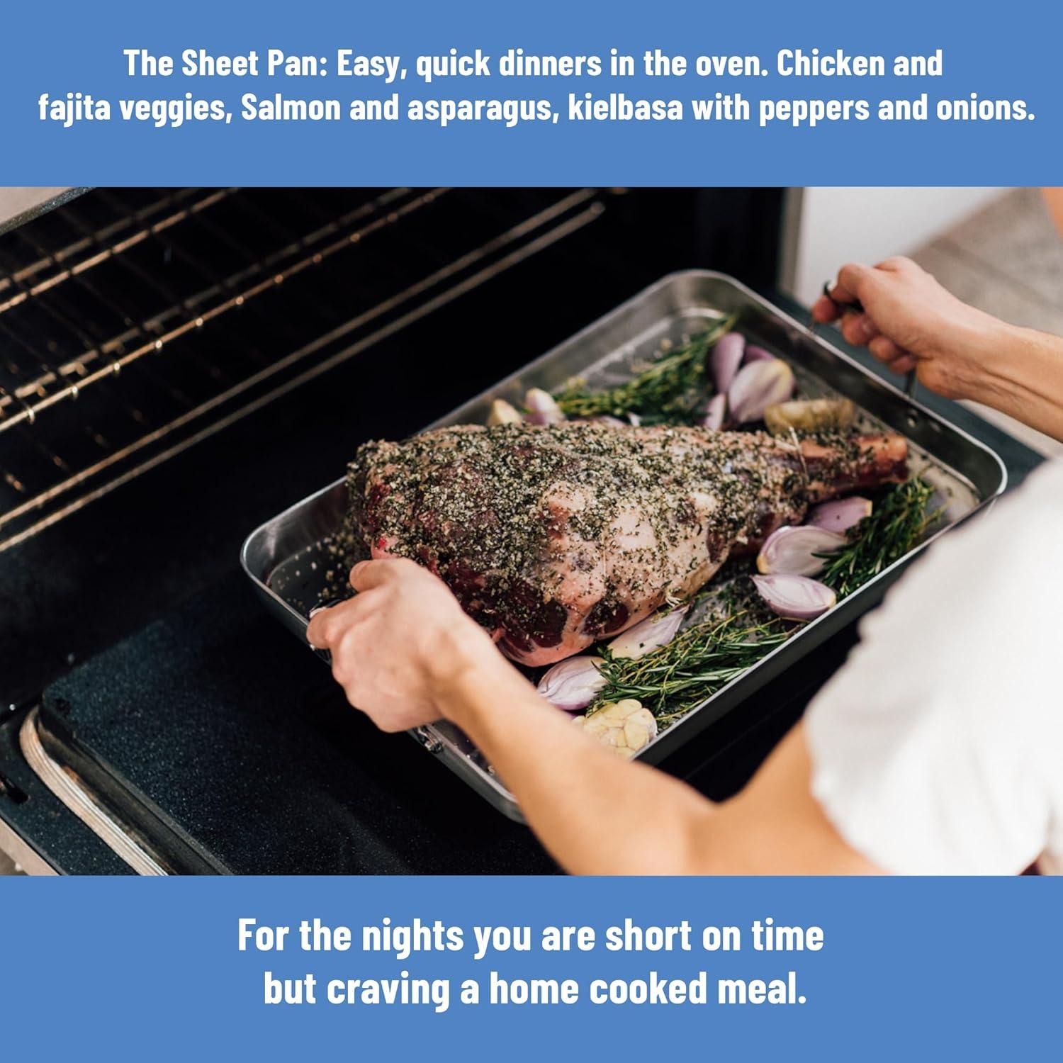 imageMisen Stainless Steel Roasting Pan with Handles Versatile 5Ply Design Easy Grip Handles MultiFunctional Cooking Ideal for Baking Searing ampamp Roasting Superior Heat Conduction Premium 18quot13 inch