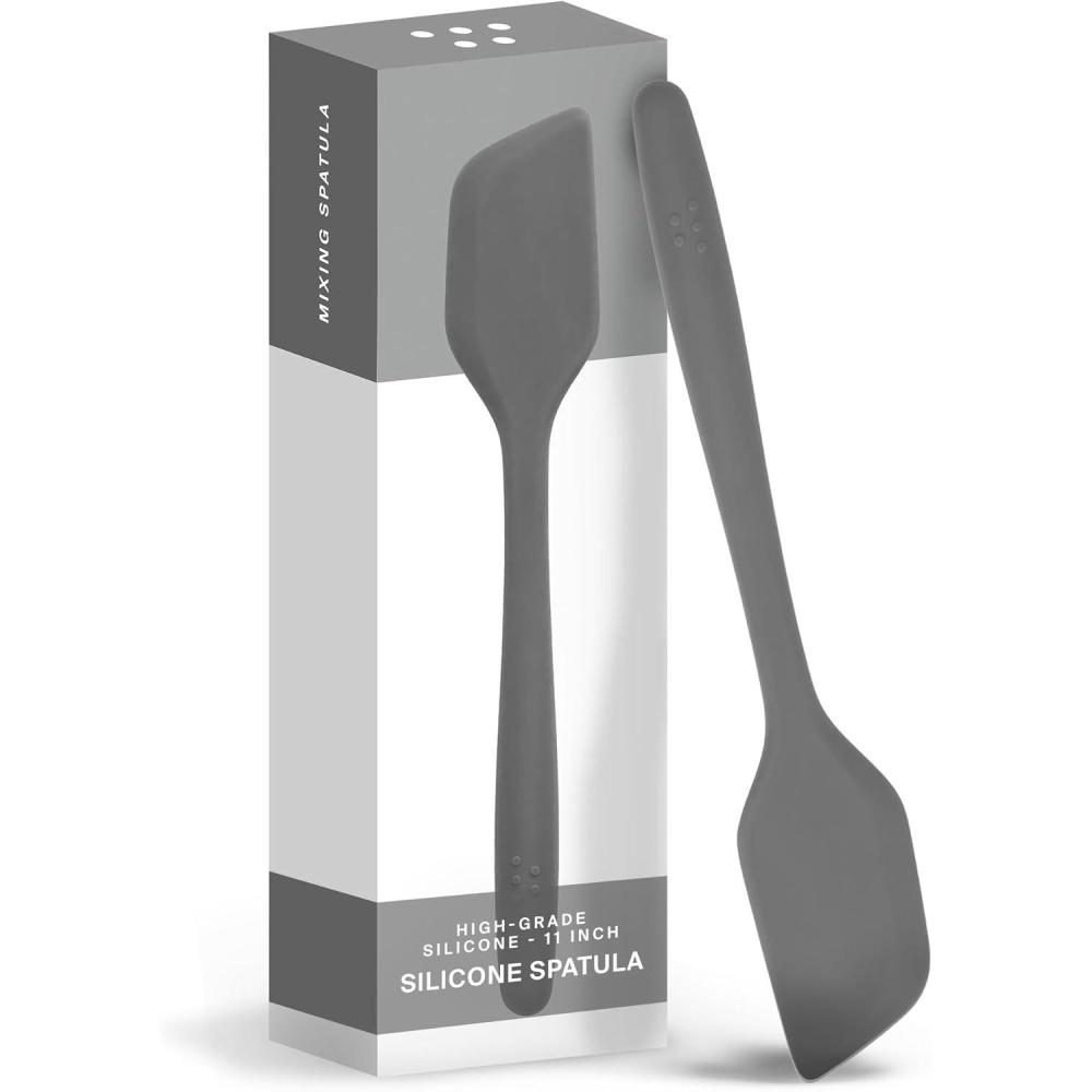 imageMisen NonstickSafe Silicone Spatula  Dishwasher Safe Heat Resistant  Versatile ProfessionalGrade Kitchen Tool for Pancakes Eggs and Baking  Strong Flexible Durable Rubber Utensil  GrayGray