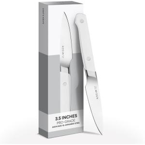 Misen 3.5″ Paring Knife – Precision Kitchen Knife – High-Carbon Stainless Steel Blade – Ergonomic Handle for Peeling, Trimming, and Slicing – Lightweight, Versatile Tool for All Culinary Tasks – Green(White)