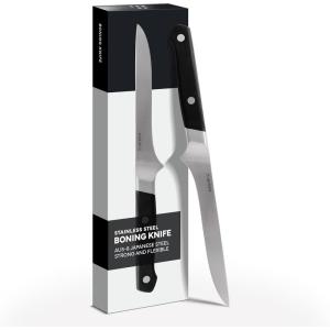 Misen 6″ Stainless Steel Boning Knife – Precision Blade for Trimming, Deboning & Butchering – High-Carbon Steel for Razor-Sharp Edge – Ergonomic Handle for Control – Blue(Black)