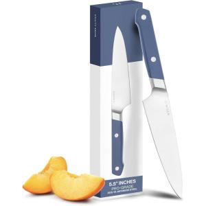 Misen 8″ Chef Knife – High Carbon Japanese AUS-10 Stainless Steel – Hybrid German & Japanese Blade – Precision Kitchen Knife for Professionals & Home Cooks – Ultimate Cutting Performance – Blue(Blue)