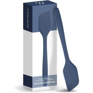 Misen Nonstick-Safe Silicone Spatula – Dishwasher Safe, Heat Resistant – Versatile Professional-Grade Kitchen Tool for Pancakes, Eggs, and Baking – Strong, Flexible, Durable Rubber Utensil – Gray(Blue)