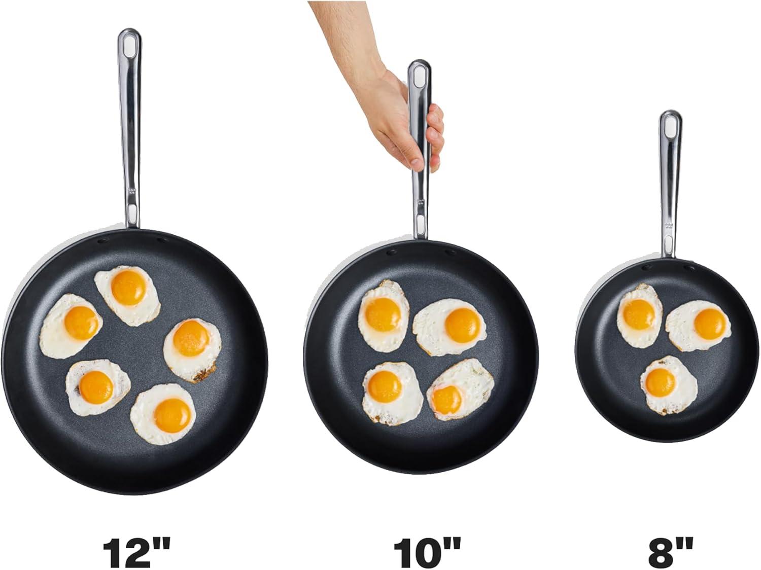 imageMisen Carbon Nonstick Frying Pan Carbon Steel Pan Naturally Nonstick NoCoating Surface UltraDurable amp OvenSafe Induction amp Gas Compatible 12 Inch12 Inch