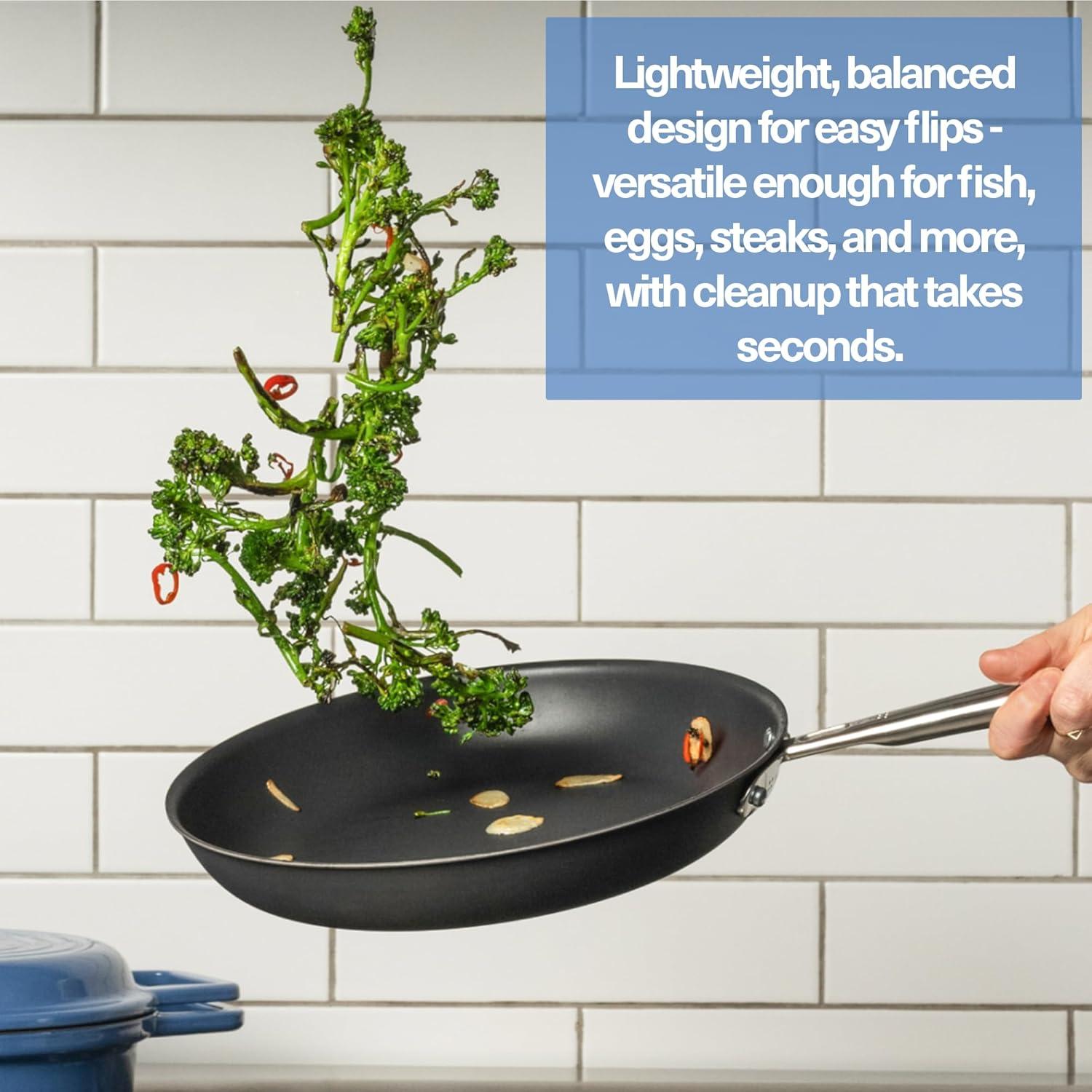 imageMisen Carbon Nonstick Frying Pan Carbon Steel Pan Naturally Nonstick NoCoating Surface UltraDurable amp OvenSafe Induction amp Gas Compatible 12 Inch8 Inch