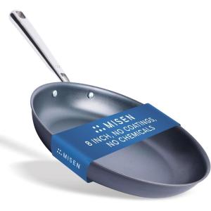 Misen Carbon Nonstick™ Frying Pan – Carbon Steel Pan, Naturally Nonstick No-Coating Surface, Ultra-Durable & Oven-Safe, Induction & Gas Compatible – 12 Inch(8 Inch)