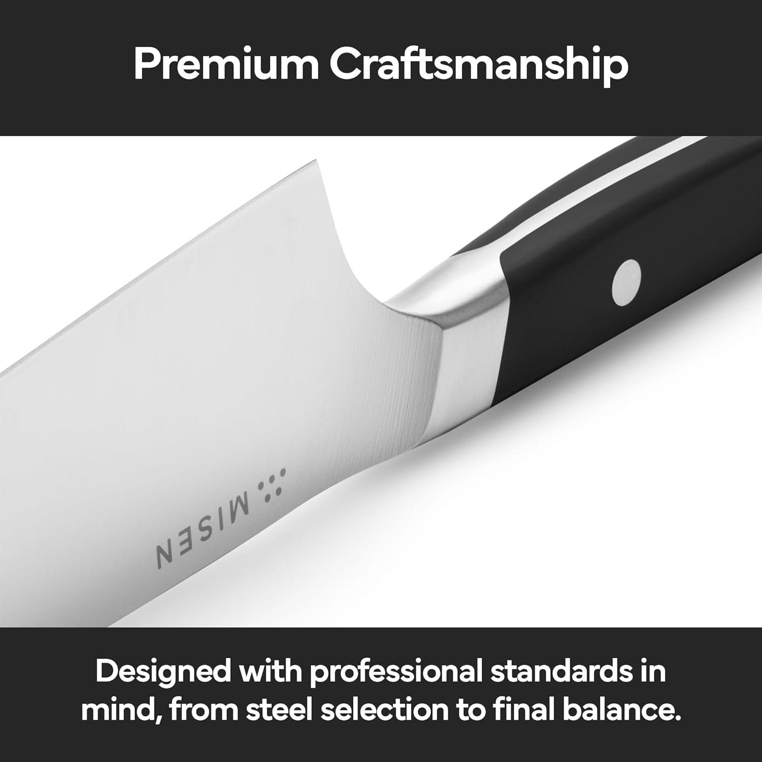 imageMisen 75 Santoku Knife High Carbon Stainless Steel Classic Japanese Chef Knife Design for Cutting Slicing and Chopping Razor Sharp Japanese Style Kitchen Knife GreenBlack